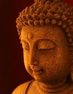 Wisdom, face of buddha statue