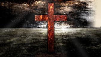 cross religion red dark