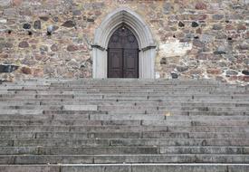 Stairs door Church