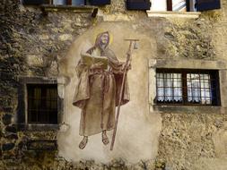 Mural Holy Painting drawing