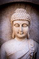 Buddha stone Statue face