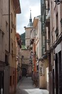 Beautiful road in the historic center in Spain