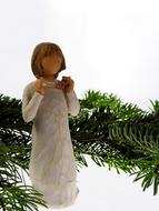 Fir Tree Conifer Angel statue