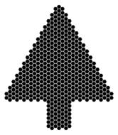 abstract christmas black tree drawing