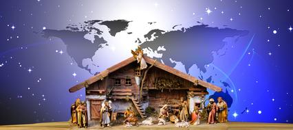 christmas world nativity drawing