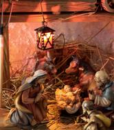 the birth of Christ in the sty