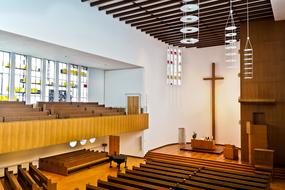 modern interior of a church