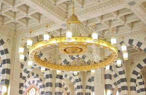 Mosque Masjid Golden chandelier