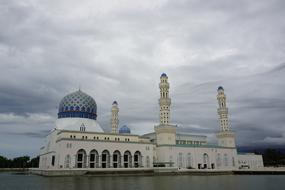 Masjid Bandaraya beneath clouds, Malaysia, Kota Kinabalu
