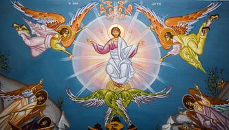 icon Ascension of Christ in the church of a Protanas, Cyprus