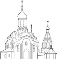 cathedral christianity as a drawing