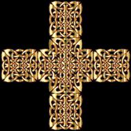 celtic knot design decorative cross drawing