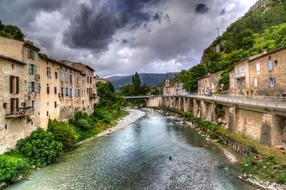 French Town and river