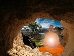 Buddhist Monk banner drawing