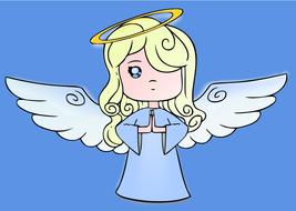 angel girl wings drawing