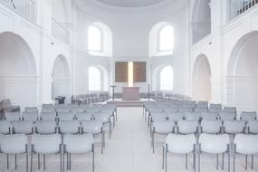 Church Space Chairs Wedding white