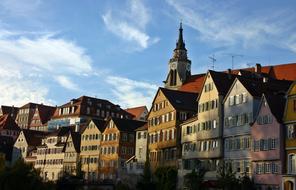 picturesque Neckar waterfront, germany, TÃ¼bingen