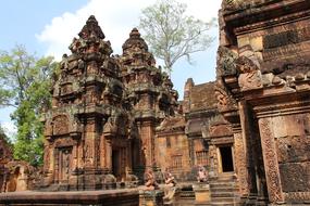 Banteay Srei Temple red stone