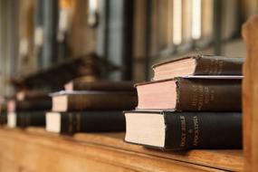 Belief Bible Books on wood