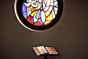 Church Window and Bible