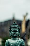 blue art sculpture buddha