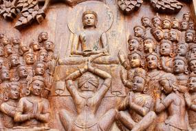 Meditation Buddha wall statue