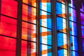 Glassware Window red blue