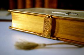 antiquarian book with tassel