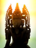 Buddha Statue Meditation sun