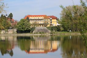 back of old building on waterside