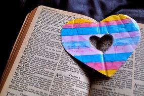 Bible Book and colors heart