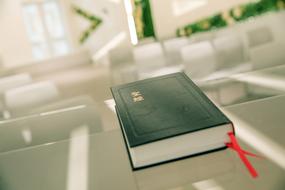 Bible with green cover