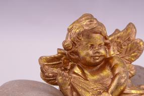 Angel Gold Cherub statue