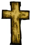 brown cross as a drawing