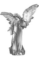 damaged stone sculpture, beautiful angel