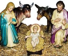 Crib Christmas Eve clay figurines