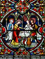 old stained glass window in a church in salisbury
