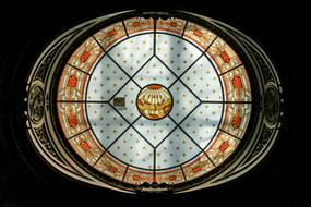 painted glass in the medieval church