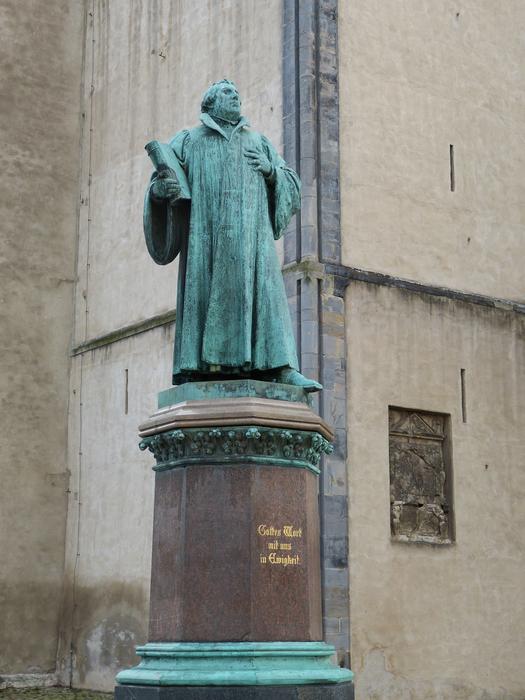 Luther Sculpture Figure in Magdeburg