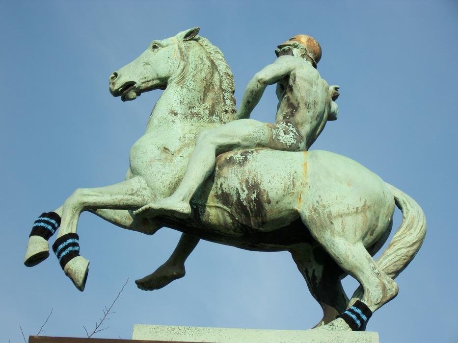 Statue Horseman Sculpture