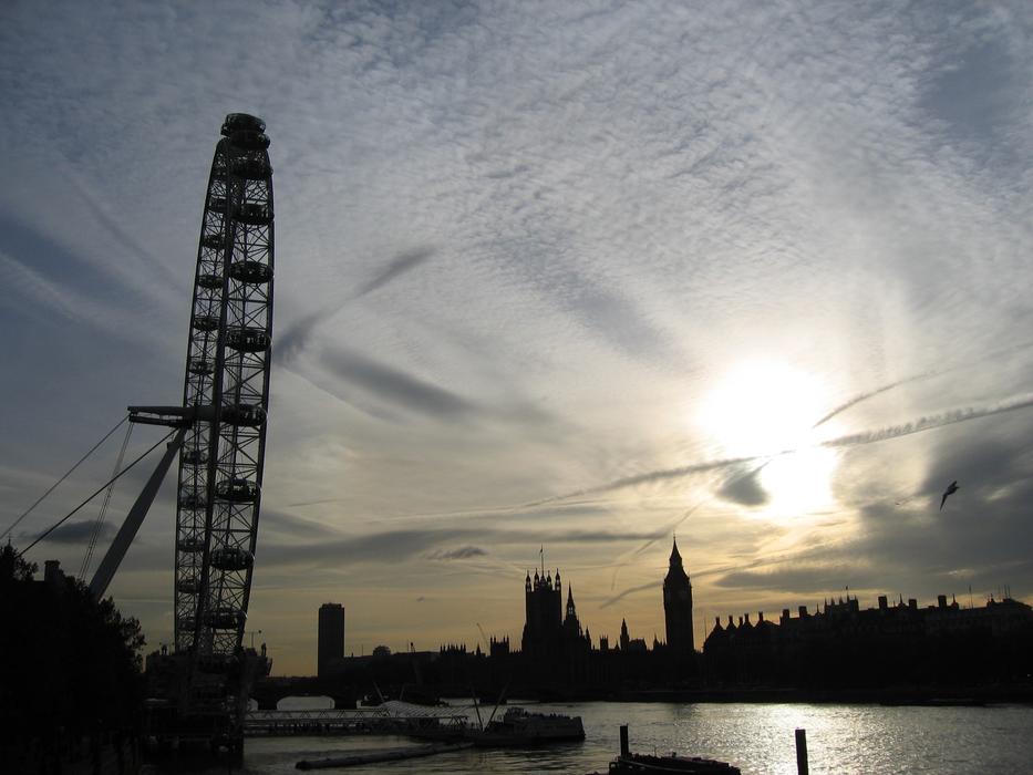 London Eye Sunset