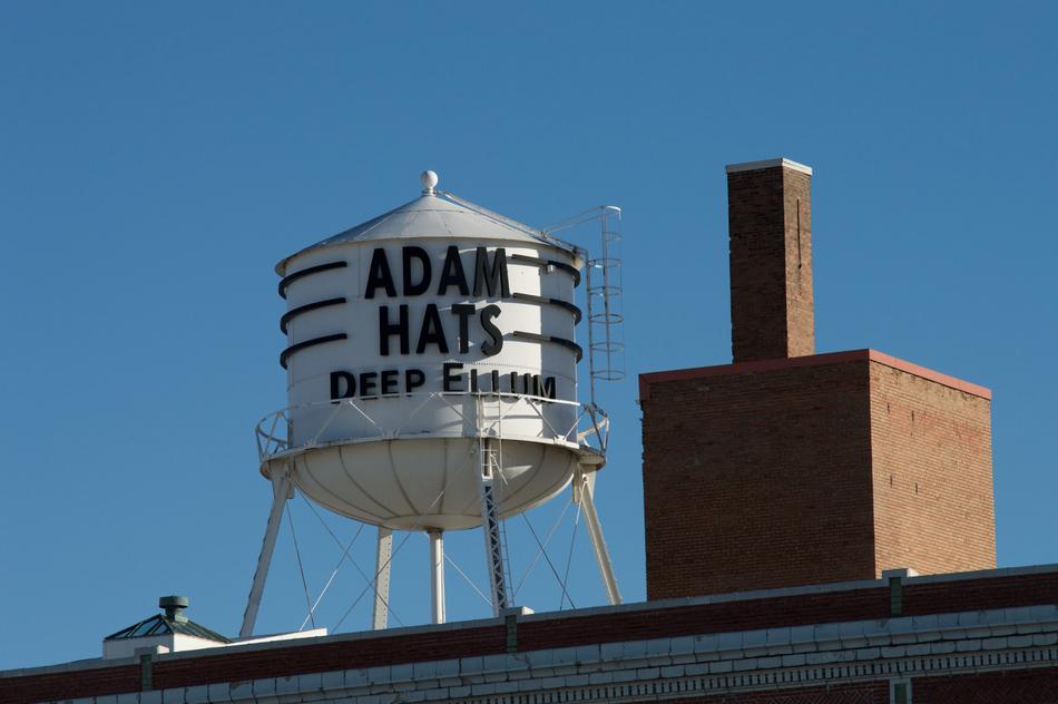 Adams Hats Deep Ellum Water Tower