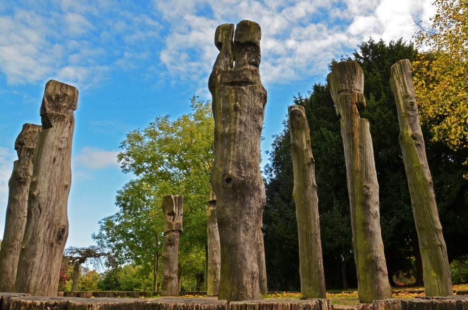 Wood Statue Monument