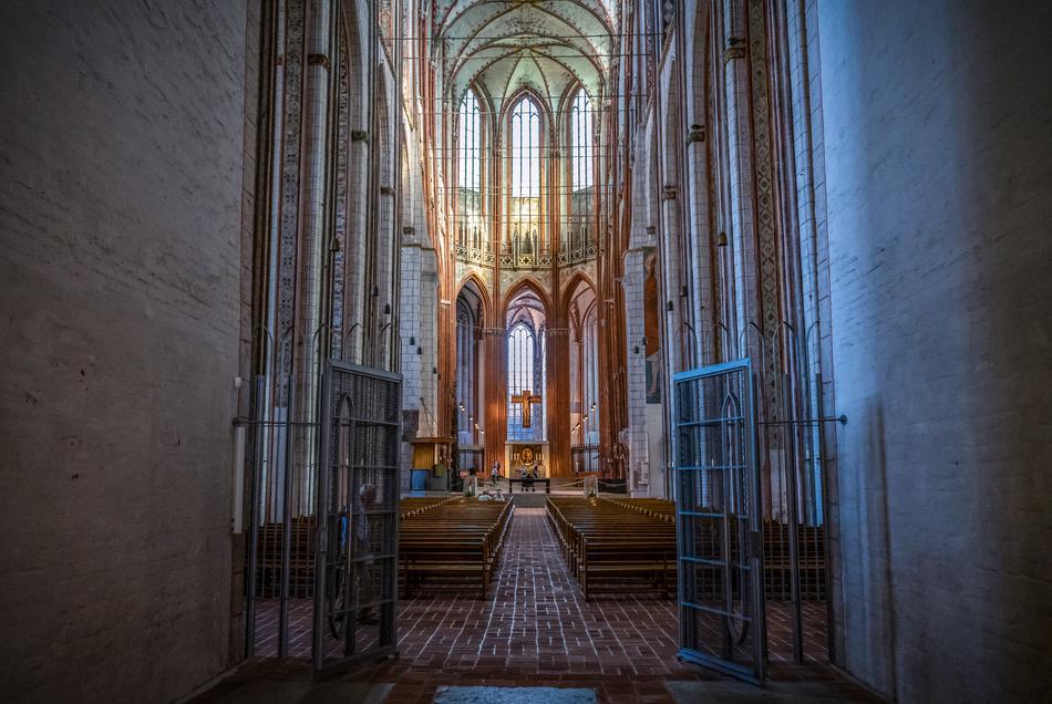 iron gates in the interior of the cathedral