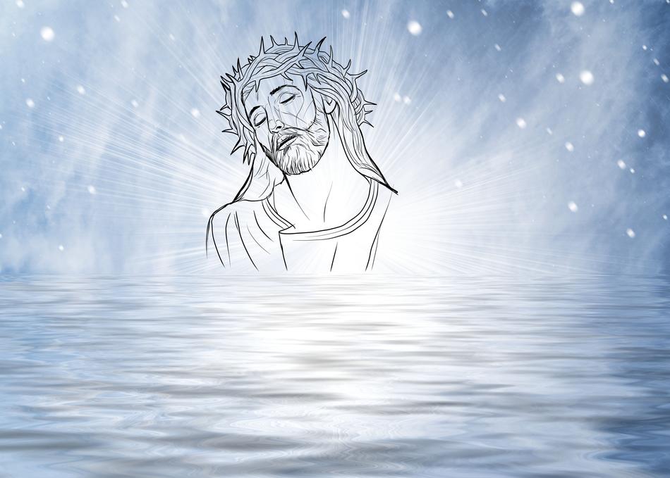religion, catholic jesus as a drawing