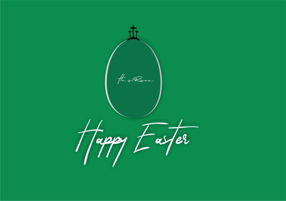 happy easter on the green picture