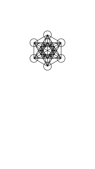 metatron cube flower drawing