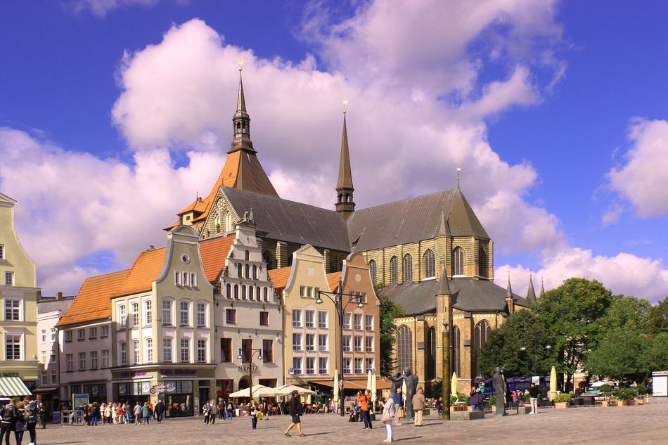 Beautiful landscape of the colorful marketplace, with the people around