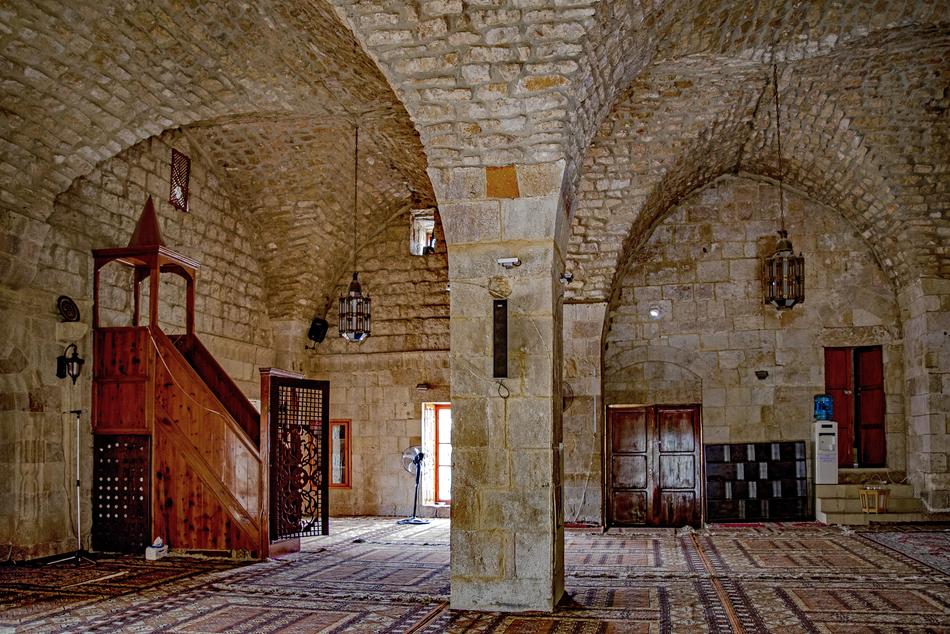 Mosque, historical Interior, lebanon, chouf, deir el qamar