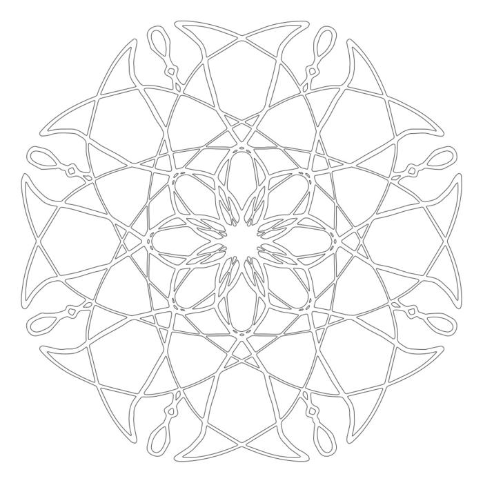 Beautiful, grey, graphic pattern with circles at white background